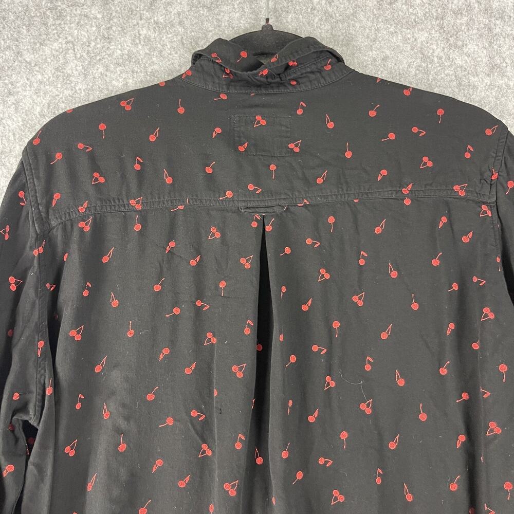 Revolve Rails Rocsi Top Womens Large Metallic Cherries Button Down Lightweight - Picture 12 of 16